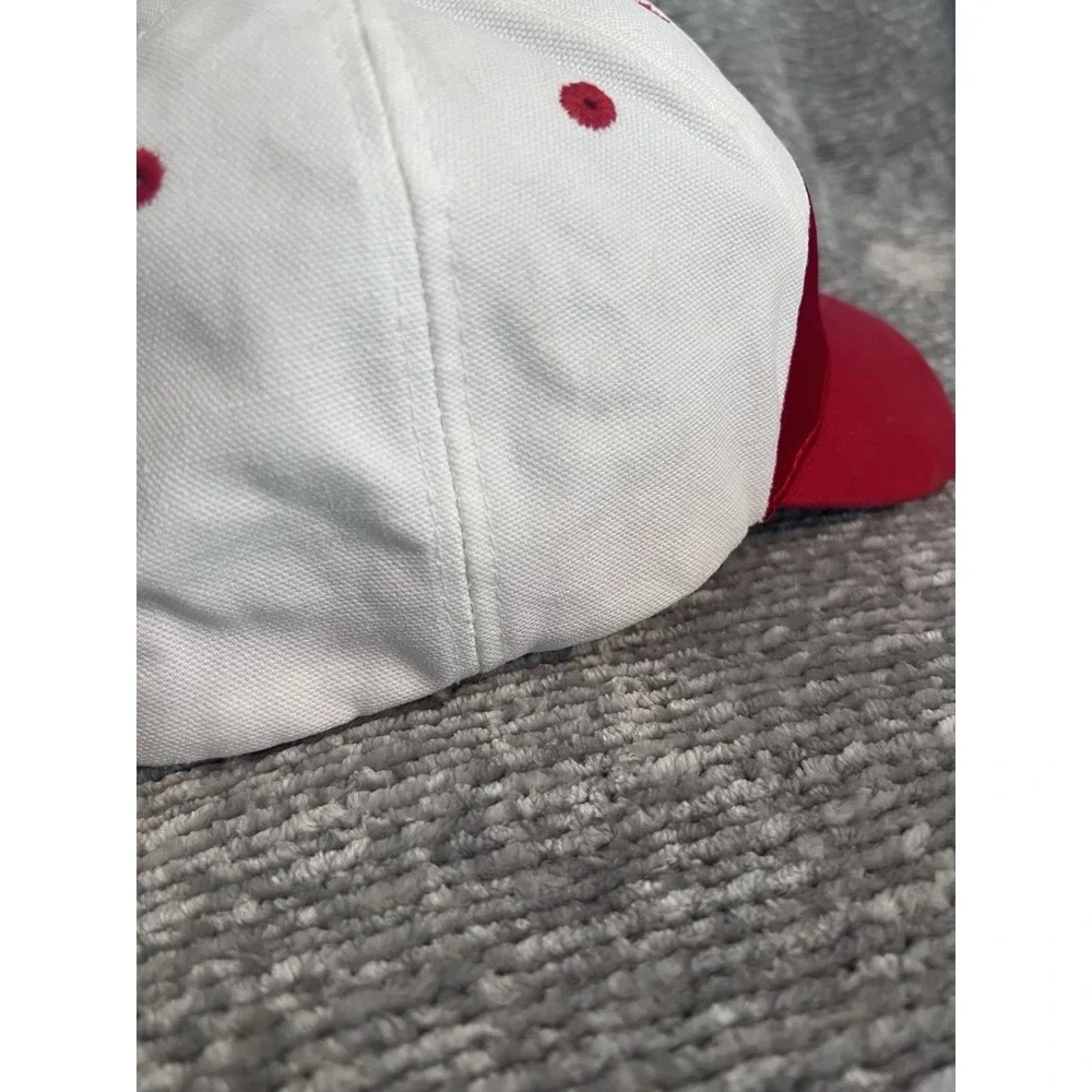 Vintage Kansas City Chiefs Shark Tooth NFL Strapback Hat Red White Graphic Cap